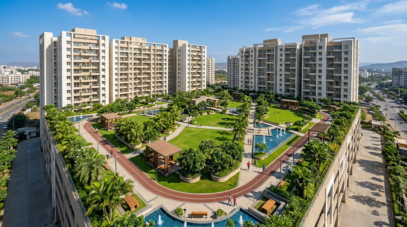 Podium Garden Design in Talegaon Dabhade